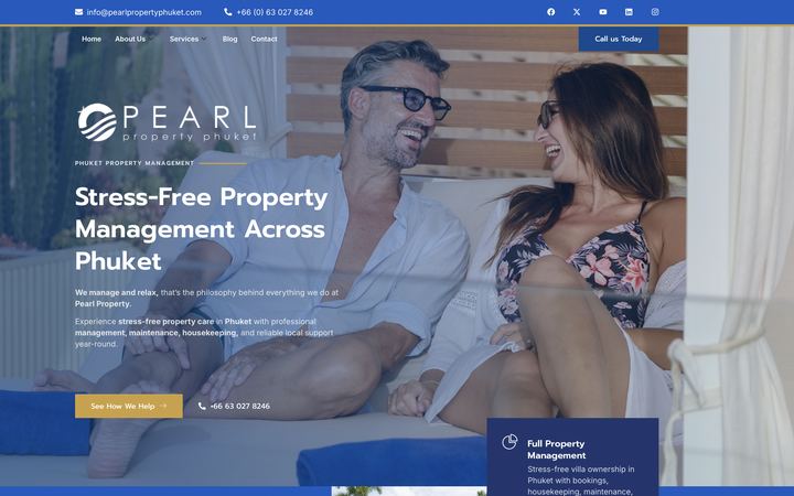 The Property Management Company Phuket website — stress-free property management